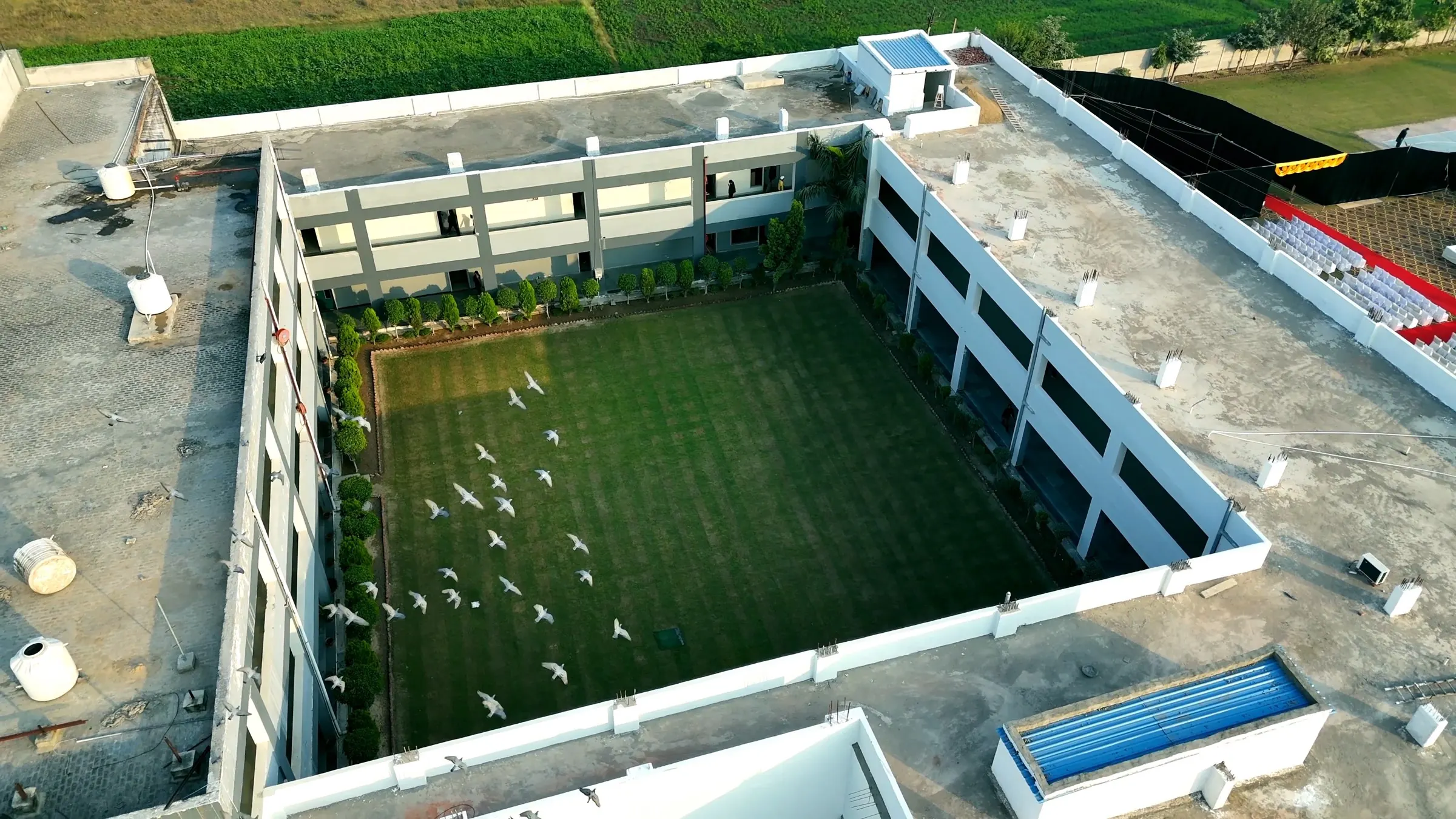Parents and students at Skonis World School, Kharar