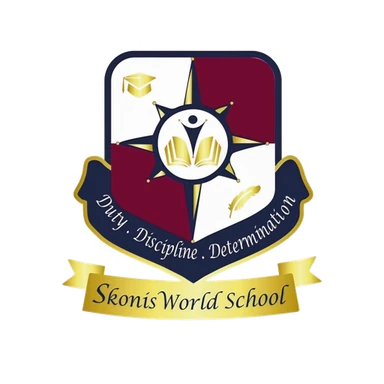 Skonis World School crest