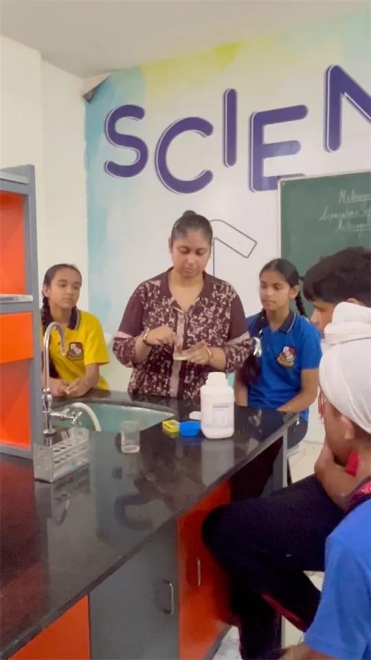 Science lab at Skonis World School, Kharar